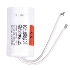 Condensator pornire motor, 2uF, 450V, cu cablu, Kemot - 402776