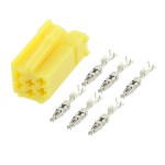 Conector mini ISO, 6 pini, galben, 4CarMedia - 199016