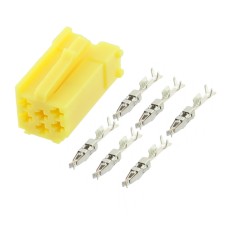 Conector mini ISO, 6 pini, galben, 4CarMedia - 199016