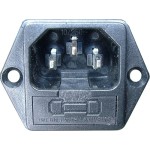 Mufa alimentare calculator, tata, cu soclu siguranta, IEC 60320 - 125320 Mufa alimentare calculator, tata, cu soclu siguranta, IEC 60320 - 125320
