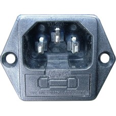 Mufa alimentare calculator, tata, cu soclu siguranta, IEC 60320 - 125320 Mufa alimentare calculator, tata, cu soclu siguranta, IEC 60320 - 125320