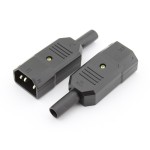 Mufa alimentare calculator, tata, pe fir, IEC 60320 - 125360