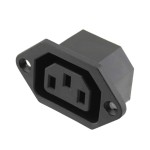 Conector alimentare, 3 pini, montare pe panou, L102884 Conector alimentare, 3 pini, montare pe panou, L102884