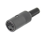 Conector DIN, 5 pini, mama, montare pe cablu - 123005