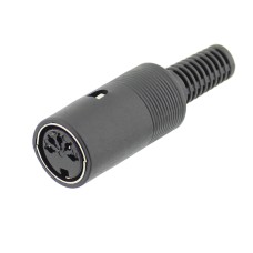 Conector DIN, 5 pini, mama, montare pe cablu - 123005