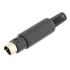 Conector mini DIN, 4 pini, tata, pe cablu - 123101