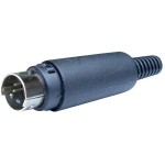 Conector mini DIN, 6 pini, tata, pe cablu - 123103