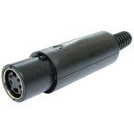 Conector mini DIN, 6 pini, mama, pe cablu - 123112 Conector mini DIN, 6 pini, mama, pe cablu - 123112