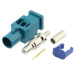 Conector fakra tip Z, tata, sertizare pe cablu RG174 - 650095