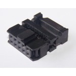 Conector IDC 10 pini, mama, sertizare pe cablu - 128575
