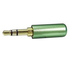 Conector jack 3,5mm, stereo, tata, verde, 100004