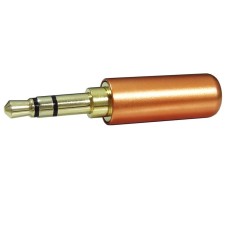 Mufa jack tata, 3,5mm, metal, stereo, portocaliu, 100022