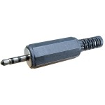 Conector jack 2,5mm, stereo, tata, negru, pe cablu - 121026 Conector jack 2,5mm, stereo, tata, negru, pe cablu - 121026