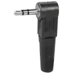 Conector jack 3,5mm, stereo, tata, negru, pe cablu - 121115