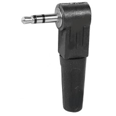Conector jack 3,5mm, stereo, tata, negru, pe cablu - 121115