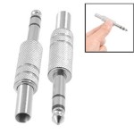 Conector jack 6,3mm, stereo, tata, argintiu, pe cablu - 121211 Conector jack 6,3mm, stereo, tata, argintiu, pe cablu - 121211