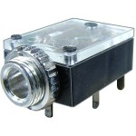 Conector jack 3,5mm, stereo, mama, pentru PCB - 121355