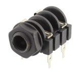Conector jack 6,3mm, mono, mama, montare pe panou - 121401