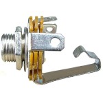 Conector jack 6,3mm, mono, mama, montare pe panou, 121402