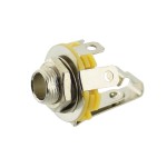 Conector jack 6,3mm, mono, mama, montare pe panou, cu intrerupator - 121403