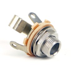 Conector jack 6,3mm, stereo, mama, montare pe panou - 121457
