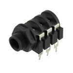 Conector jack 6,3mm, stereo, mama, pentru PCB - 121463 Conector jack 6,3mm, stereo, mama, pentru PCB - 121463