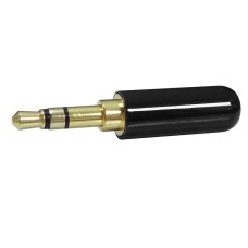 Conector jack, tata, 3,5mm, metal, stereo, negru, 122031