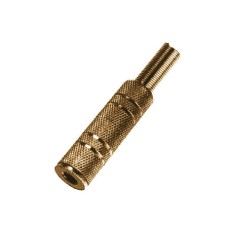 Conector jack 3,5mm, stereo, mama, pe cablu, gold - 402415