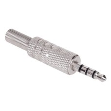 Conector jack 3,5mm, 4 contacte, tata, metalic, pe cablu - 402578