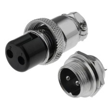 Mufa microfon, 2 pini, pereche - 121980 Mufa microfon, 2 pini, pereche - 121980