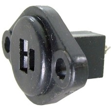 Conector boxe 2 pini, mama, montare pe panou - 123626
