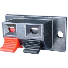 Conector boxe 2 pini, montare pe panou, 123651