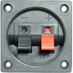 Conector boxe 2 pini, montare pe panou - 123655