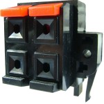 Conector boxe 4 pini, montare pe panou - 123682