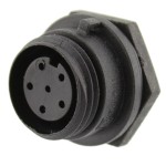 Conector circular, mama, 6 pini, fara contacte, Buccaneer 400, Bulgin - 000086