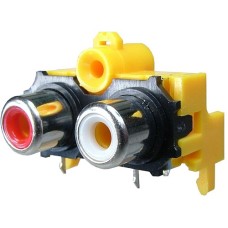 Conector RCA mama x 2, pe panou - 122035 Conector RCA mama x 2, pe panou - 122035