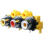 Conector RCA mama x 3, pe panou - 122050 Conector RCA mama x 3, pe panou - 122050