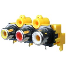 Conector RCA mama x 3, pe panou - 122050 Conector RCA mama x 3, pe panou - 122050