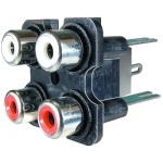 Conector RCA mama x 4, pe panou - 122071