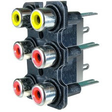 Conector RCA mama x 6, pe panou - 122080
