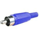 Conector RCA tata, plastic, albastru - 122154 Conector RCA tata, plastic, albastru - 122154
