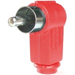 Conector RCA tata, plastic, rosu, 122185