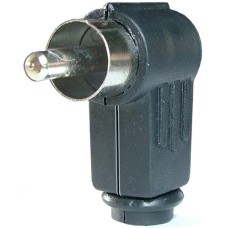 Conector RCA tata, plastic, negru, 122186