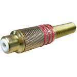Conector RCA mama, rosu, metalic - 122252 Conector RCA mama, rosu, metalic - 122252