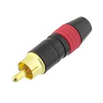Conector RCA tata, metalic, rosu, 122354 Conector RCA tata, metalic, rosu, 122354