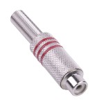 Conector RCA mama, rosu, metalic - 402542