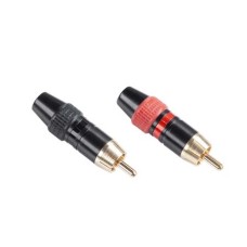 Pereche conectori RCA tata, metalic - 402587 Pereche conectori RCA tata, metalic - 402587