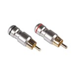 Pereche conectori RCA tata, metalic - 402588