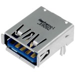 Conector USB A 3.0 mama, THT, cu clichet, Amphenol - 004382