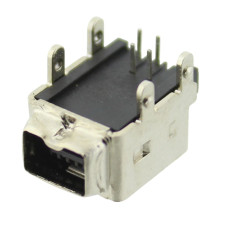 Conector mini IEEE1394, THT, 4 pini, in unghi, aurit, Connfly, 004392
